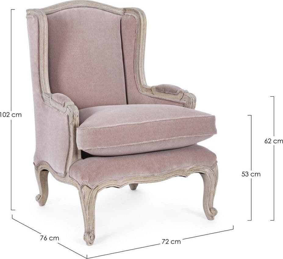 Poltrona "Lorelie" per interno, Struttura In Legno Di Mango Massiccio 72 x 76 x 102h cm Casa e cucina/Arredamento/Soggiorno/Poltrone e sedie/Poltrone Decor Space - Altamura, Commerciovirtuoso.it