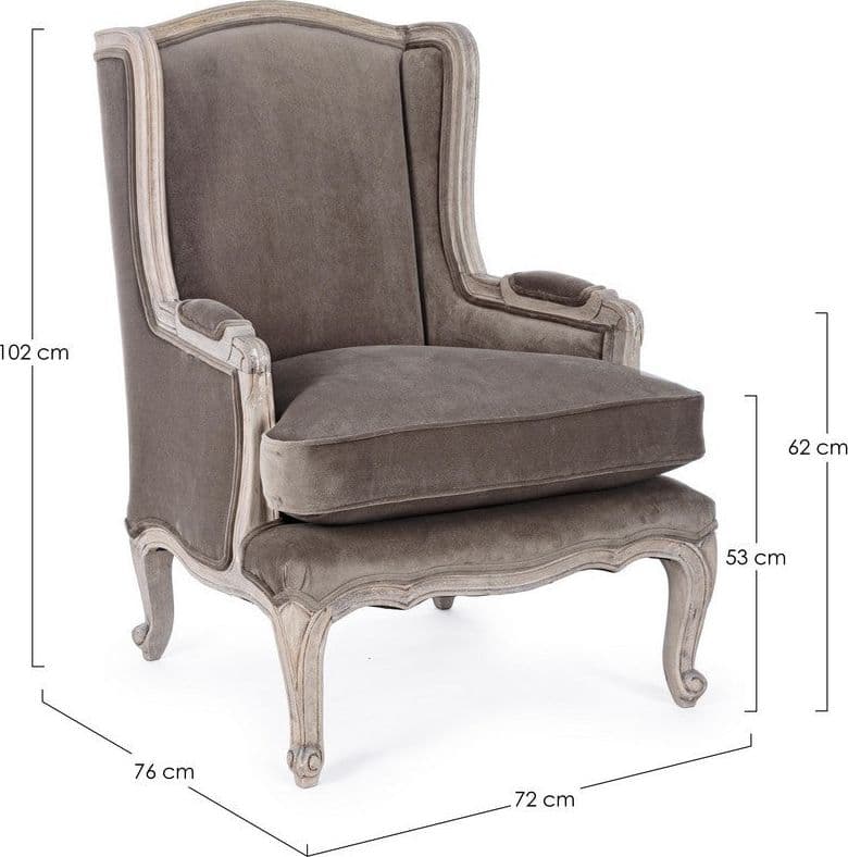 Poltrona "Lorelie" per interno, Struttura In Legno Di Mango Massiccio 72 x 76 x 102h cm Casa e cucina/Arredamento/Soggiorno/Poltrone e sedie/Poltrone Decor Space - Altamura, Commerciovirtuoso.it