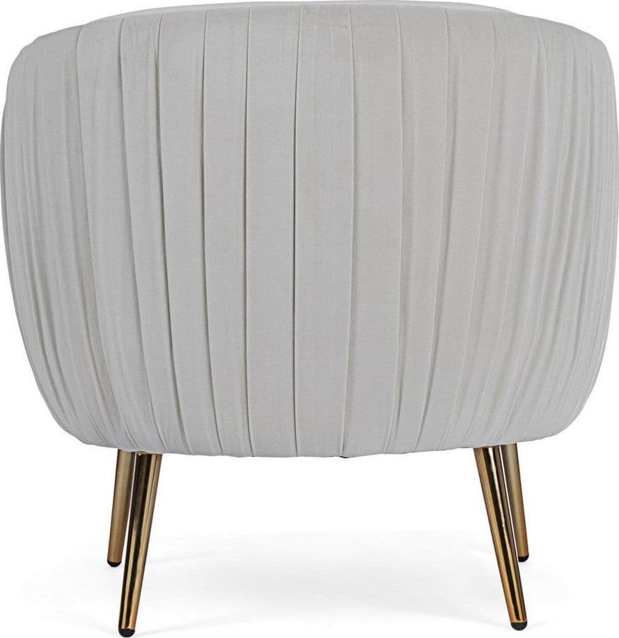 Poltrona "Linsay" in velluto Grigio arredamento per salotto moderno h 74 cm in Poltrone Decor Space - Altamura, commercioVirtuoso.it