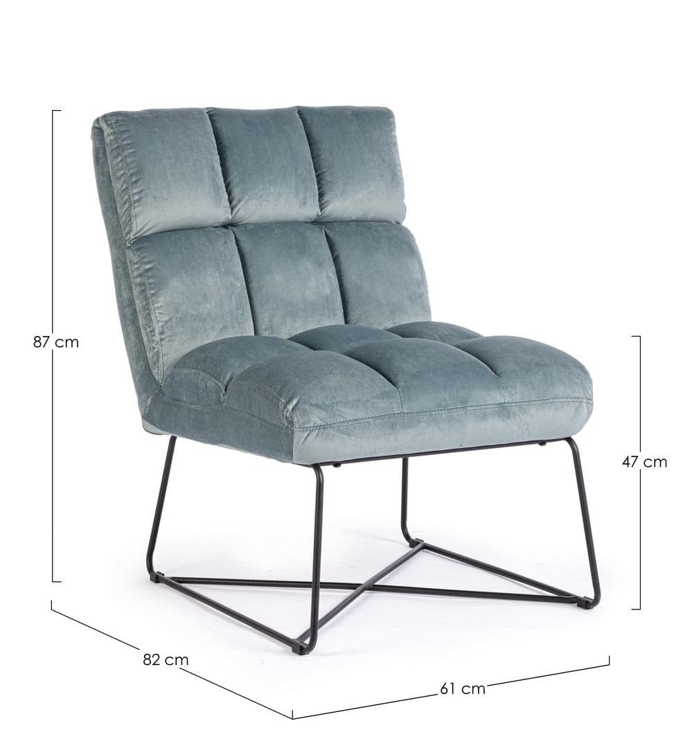 Poltrona "Lizzie" per interno, Struttura E Gambe In Acciaio Verniciato A Polvere Epossidica 61 x 82 x 87h cm Casa e cucina/Arredamento/Soggiorno/Poltrone e sedie/Poltrone Decor Space - Altamura, Commerciovirtuoso.it