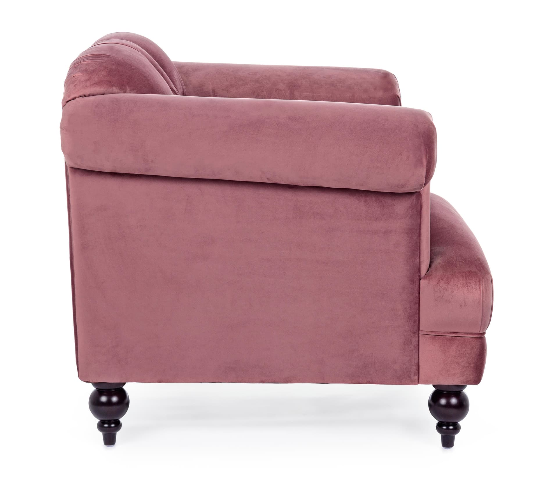 Poltrona "Blossom" in velluto Rosa tipo Chester h 78 cm arredamento per salotto moderno in Poltrone Decor Space - Altamura, commercioVirtuoso.it