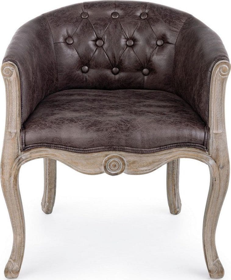 Poltrona "Diva" per interno, Struttura In Rubber Wood, Seduta Rivestita In Poliestere 60 x 60 x 70h cm in Poltrone Decor Space - Altamura, commercioVirtuoso.it