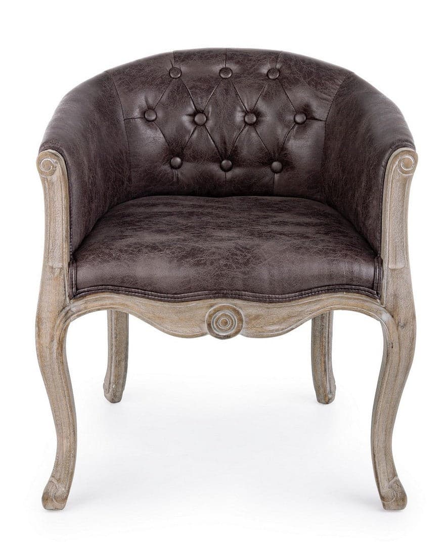 Poltrona "Diva" per interno, Struttura In Rubber Wood, Seduta Rivestita In Poliestere 60 x 60 x 70h cm in Poltrone Decor Space - Altamura, commercioVirtuoso.it