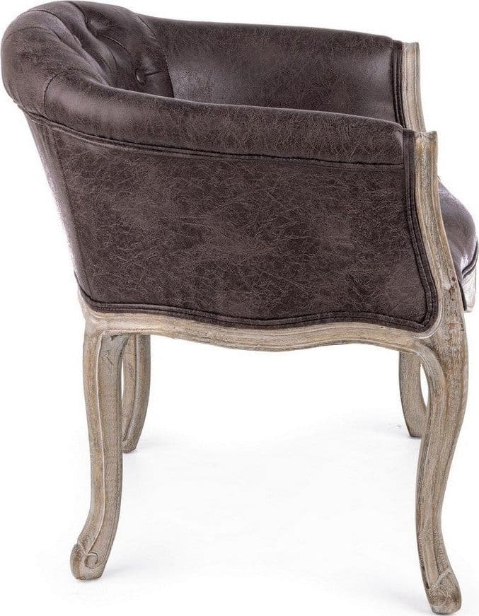 Poltrona "Diva" per interno, Struttura In Rubber Wood, Seduta Rivestita In Poliestere 60 x 60 x 70h cm in Poltrone Decor Space - Altamura, commercioVirtuoso.it