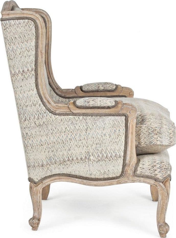 Poltrona "Elodie" per interno, Struttura In Legno Di Mango Massiccio 70 x 72 x 102h cm in Poltrone Decor Space - Altamura, commercioVirtuoso.it
