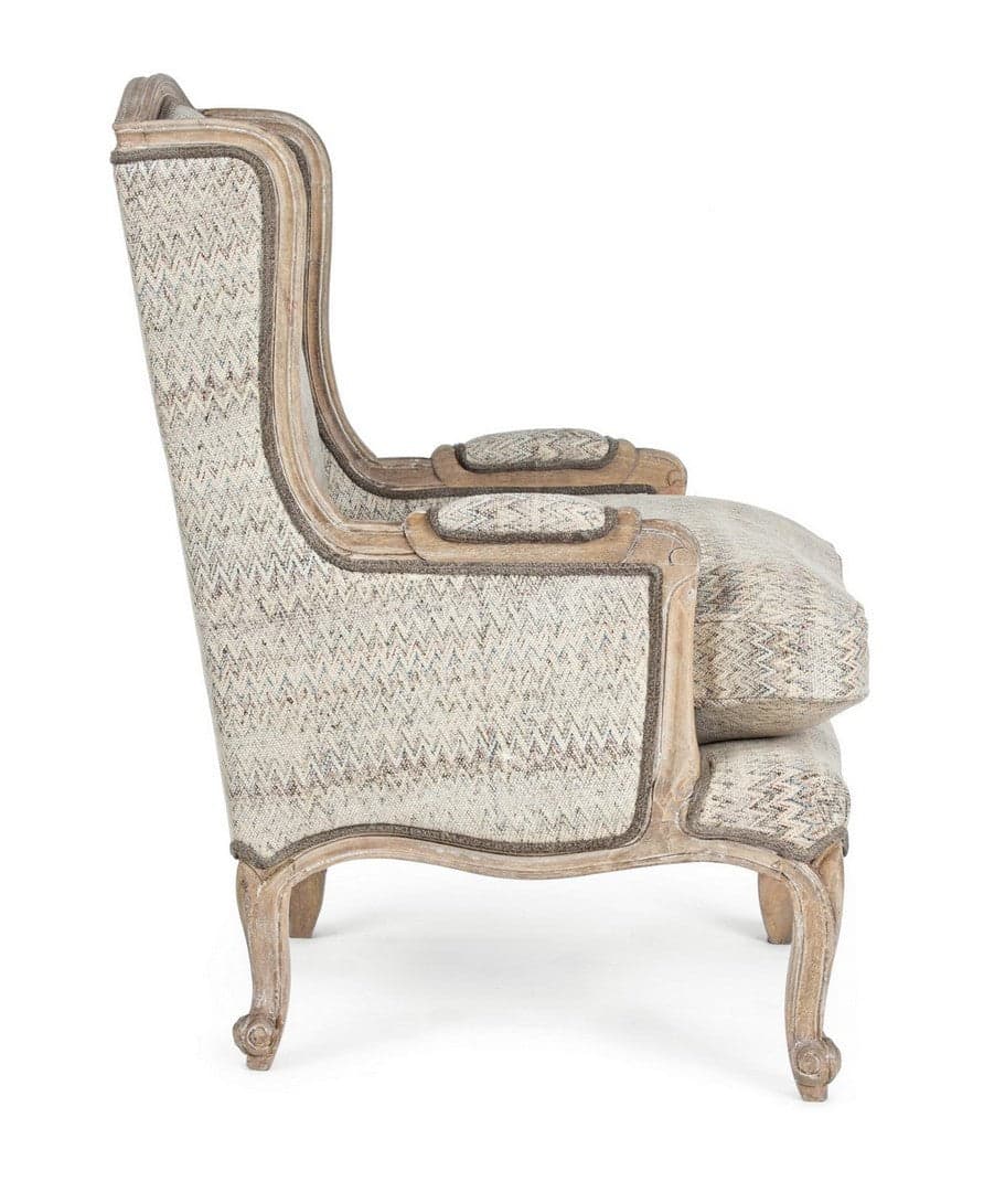 Poltrona "Elodie" per interno, Struttura In Legno Di Mango Massiccio 70 x 72 x 102h cm in Poltrone Decor Space - Altamura, commercioVirtuoso.it