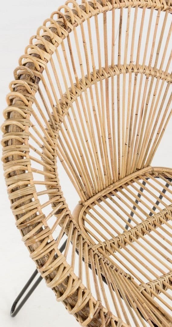Poltrona "Esteban" per interno, Seduta In Rattan Ed Intreccio In Kubu 83 x 64 x 89h cm in Poltrone Decor Space - Altamura, commercioVirtuoso.it