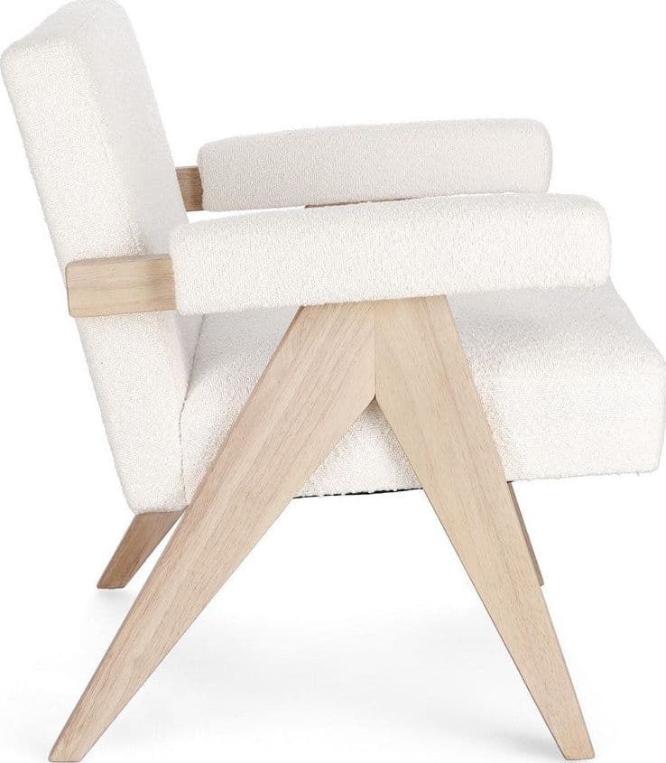 Poltrona "Faiza" per interno, Struttura In Legno, Gambe In Rubberwood 57.5 x 80 x 83h cm in Poltrone Decor Space - Altamura, commercioVirtuoso.it