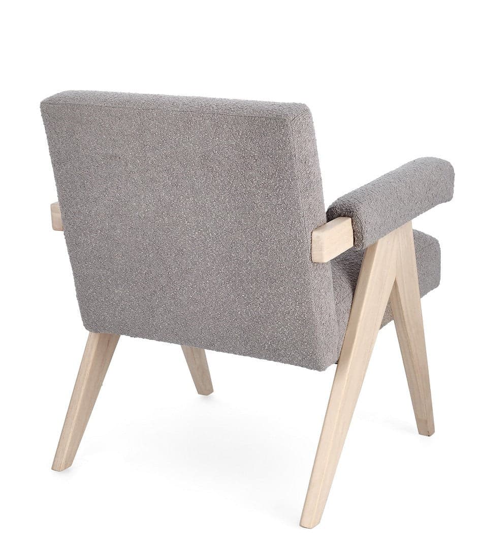 Poltrona "Faiza" per interno, Struttura In Legno, Gambe In Rubberwood 57.5 x 80 x 83h cm in Poltrone Decor Space - Altamura, commercioVirtuoso.it