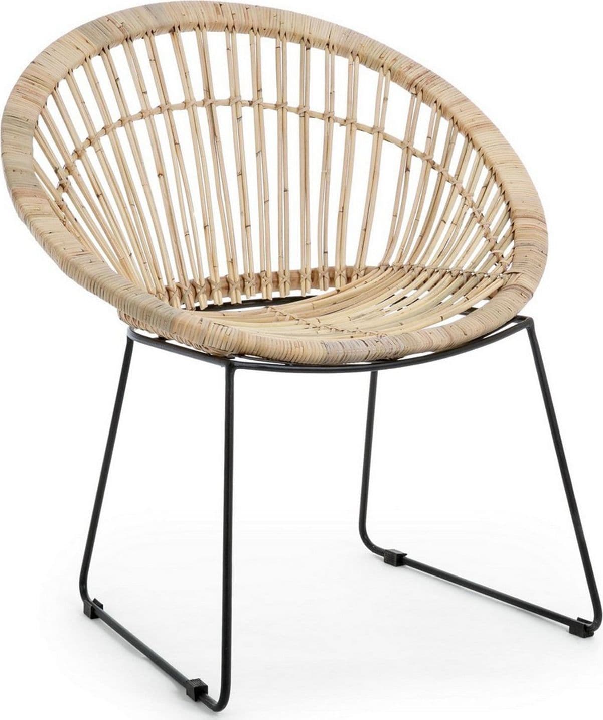 Poltrona "Cayes" per interno, Struttura Seduta In Rattan, Intreccio In Kubu, Rifinitura Naturale Con Vernice Melaminica 75 x 67 x 81h cm in Poltrone Decor Space - Altamura, commercioVirtuoso.it