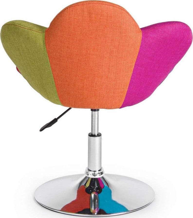 Poltrona "Fleur" per interno multicolor, Base Struttura in Acciaio Cromato in Poltrone Decor Space - Altamura, commercioVirtuoso.it