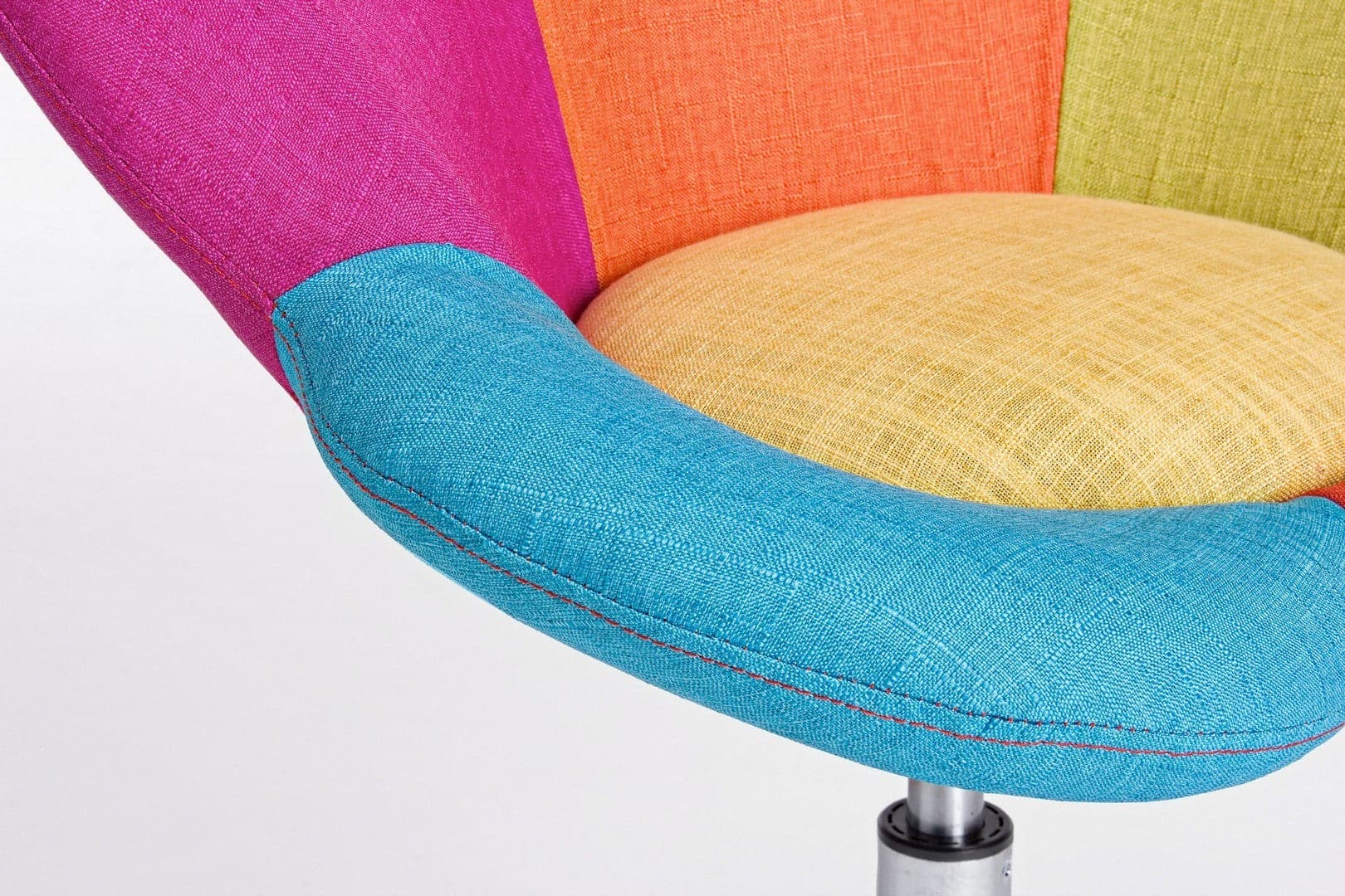 Poltrona "Fleur" per interno multicolor, Base Struttura in Acciaio Cromato Casa e cucina/Arredamento/Soggiorno/Poltrone e sedie/Poltrone Decor Space - Altamura, Commerciovirtuoso.it