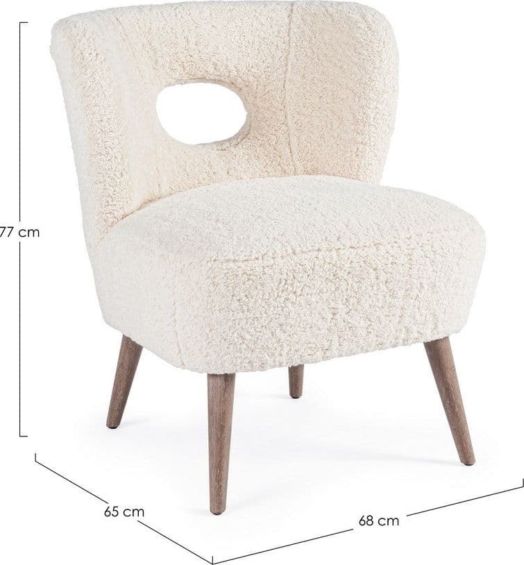 Poltrona "Cortina" per interno, Struttura In Legno Di Pino 65 x 68 x 77h cm in Poltrone Decor Space - Altamura, commercioVirtuoso.it