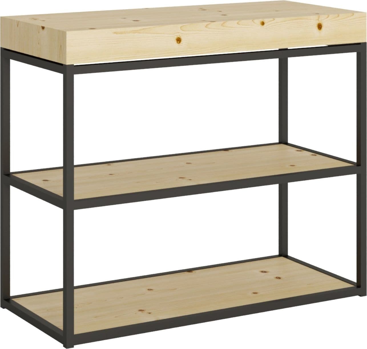 Tavolo consolle "Modena" allungabile in legno per sala da pranzo – Allungabile fino a 196 cm, Classic, Abete Natura –