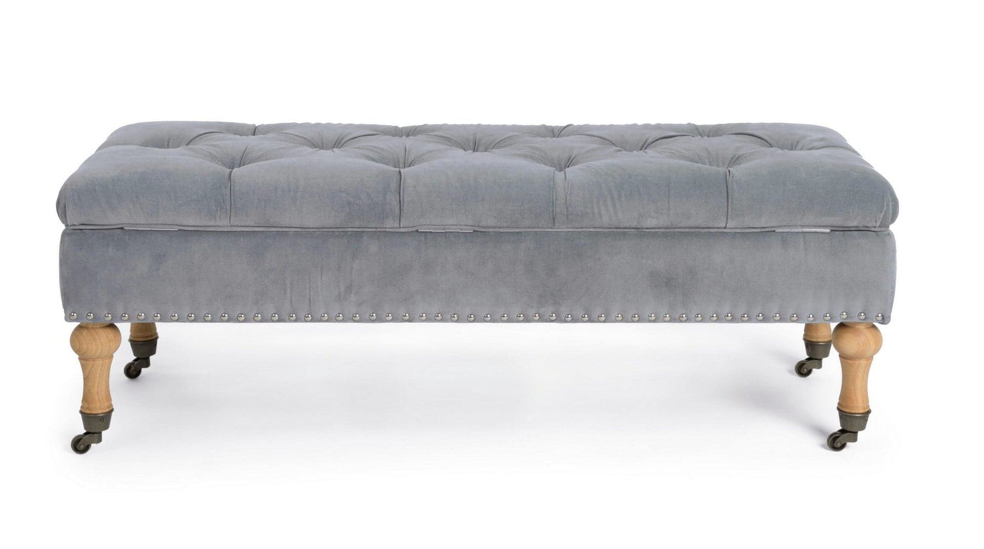 Panca Contenitore "Arlette" per interno, con Struttura In Legno Di Pino E Compensato, da 110x44x40h cm - 13