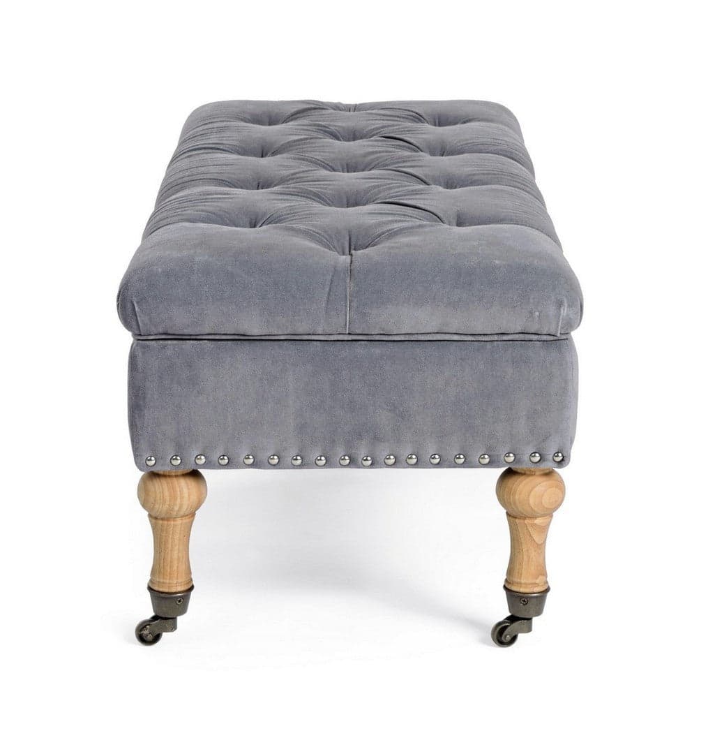 Panca Contenitore "Arlette" per interno, con Struttura In Legno Di Pino E Compensato, da 110x44x40h cm - 14