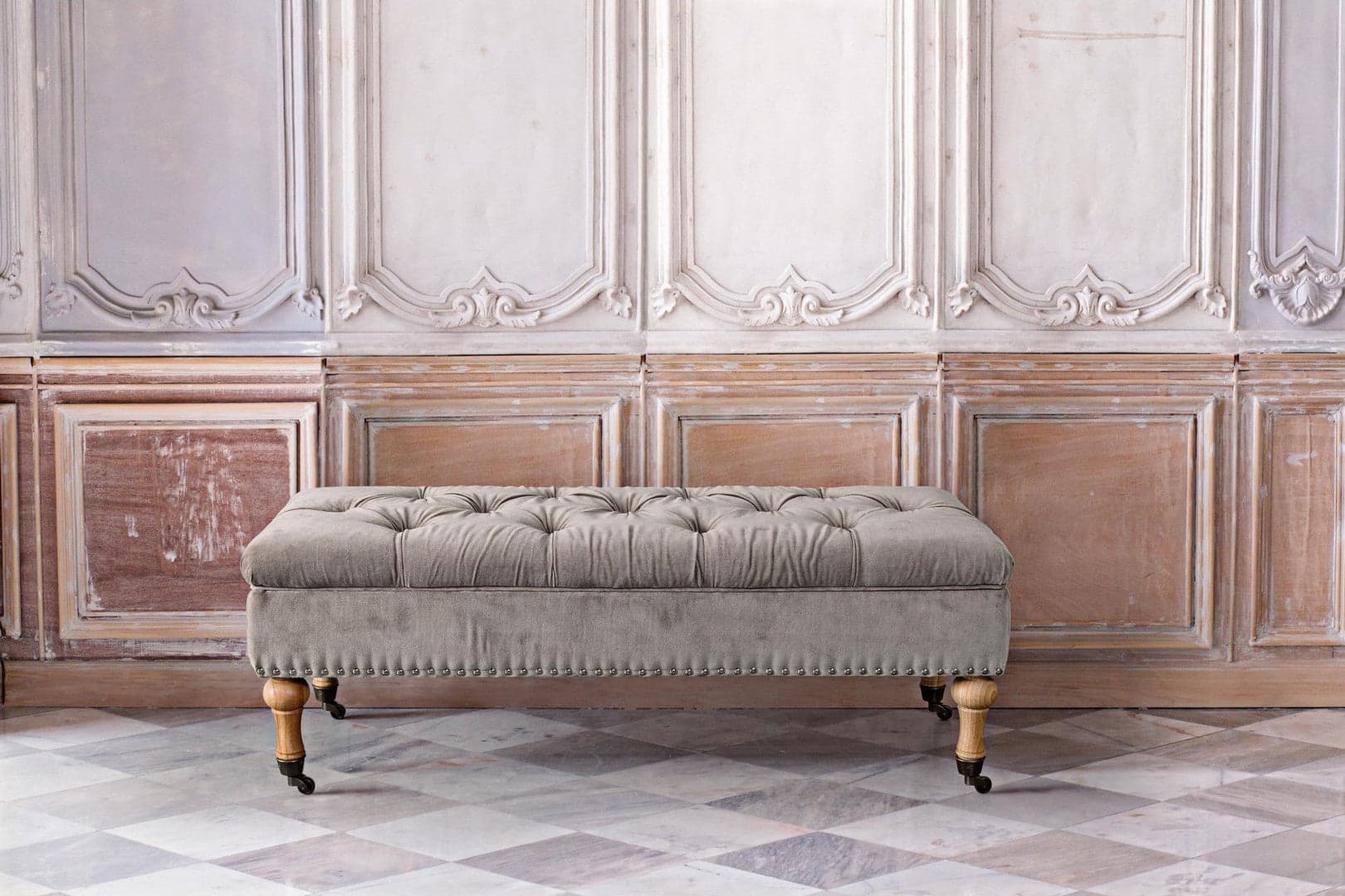 Panca Contenitore "Arlette" per interno, con Struttura In Legno Di Pino E Compensato, da 110x44x40h cm Casa e cucina/Arredamento/Ingresso/Panche contenitore Decor Space - Altamura, Commerciovirtuoso.it