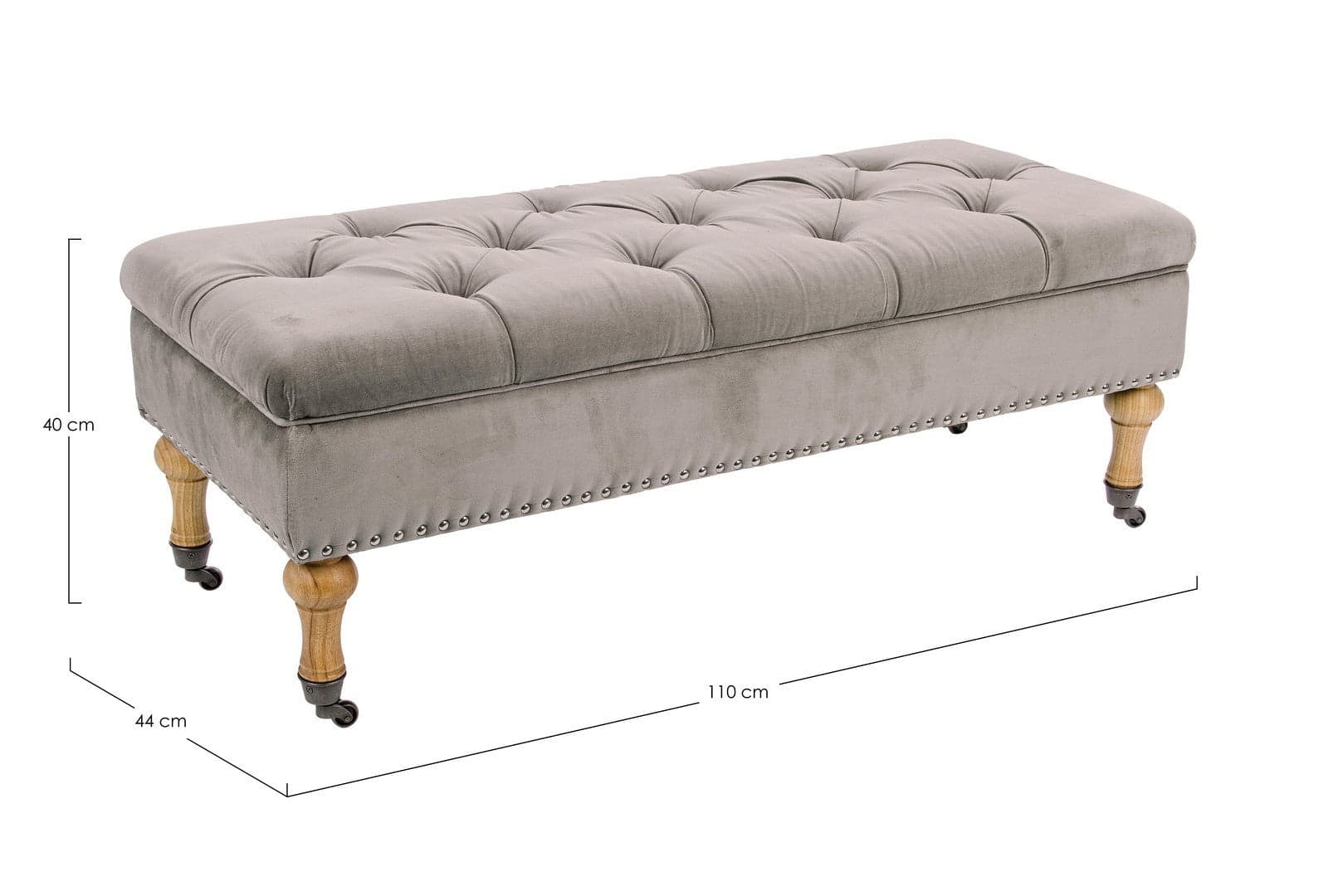 Panca Contenitore "Arlette" per interno, con Struttura In Legno Di Pino E Compensato, da 110x44x40h cm in Panche contenitore Decor Space - Altamura, commercioVirtuoso.it