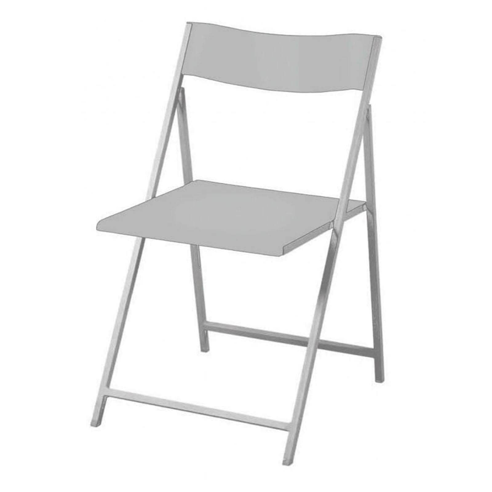 Sedie pieghevoli salvaspazio "Slim", struttura in acciaio, design moderno - 12