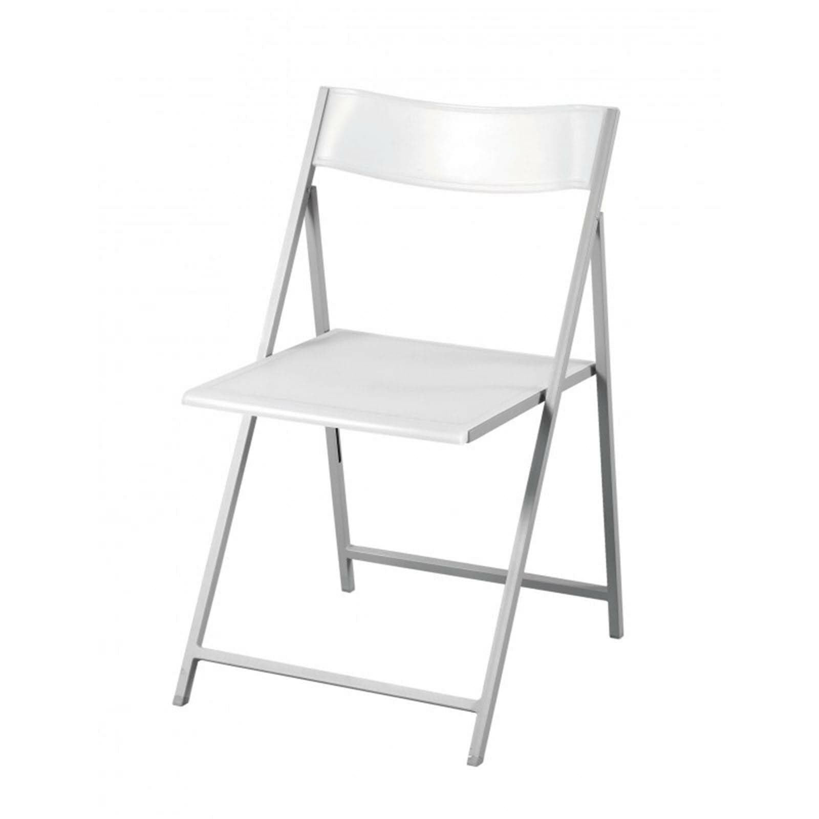Sedie pieghevoli salvaspazio "Slim", struttura in acciaio, design moderno - 9