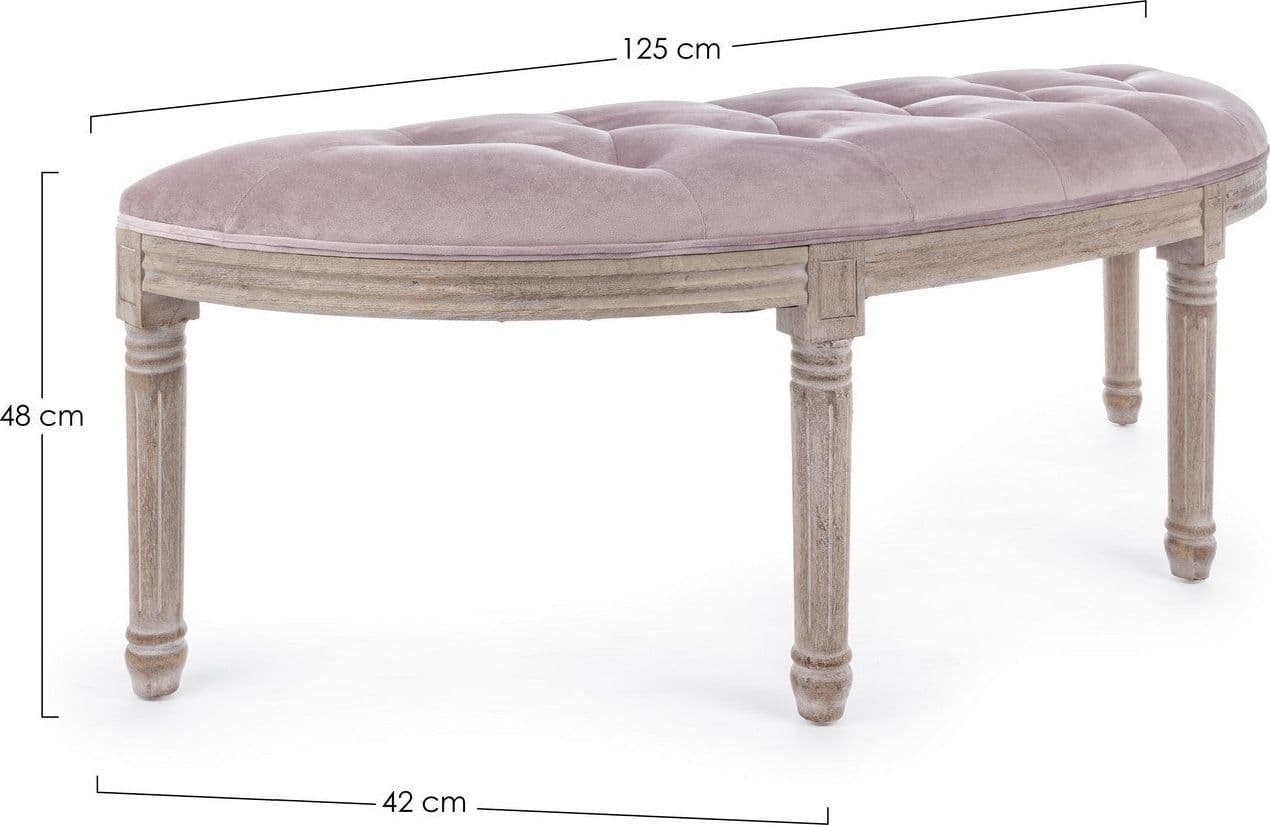 Panca "Tilde" per interno, con Struttura In Legno Di Betulla E Rubberwood, da 125x42x48h cm in Panche contenitore Decor Space - Altamura, commercioVirtuoso.it