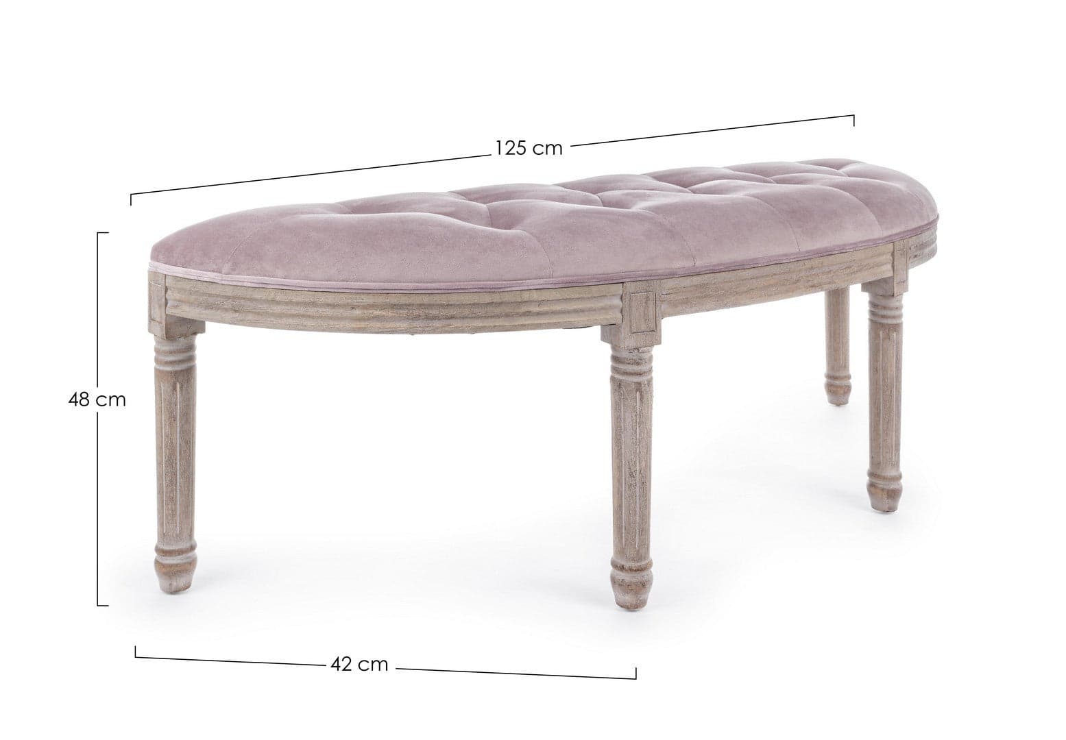 Panca "Tilde" per interno, con Struttura In Legno Di Betulla E Rubberwood, da 125x42x48h cm in Panche contenitore Decor Space - Altamura, commercioVirtuoso.it