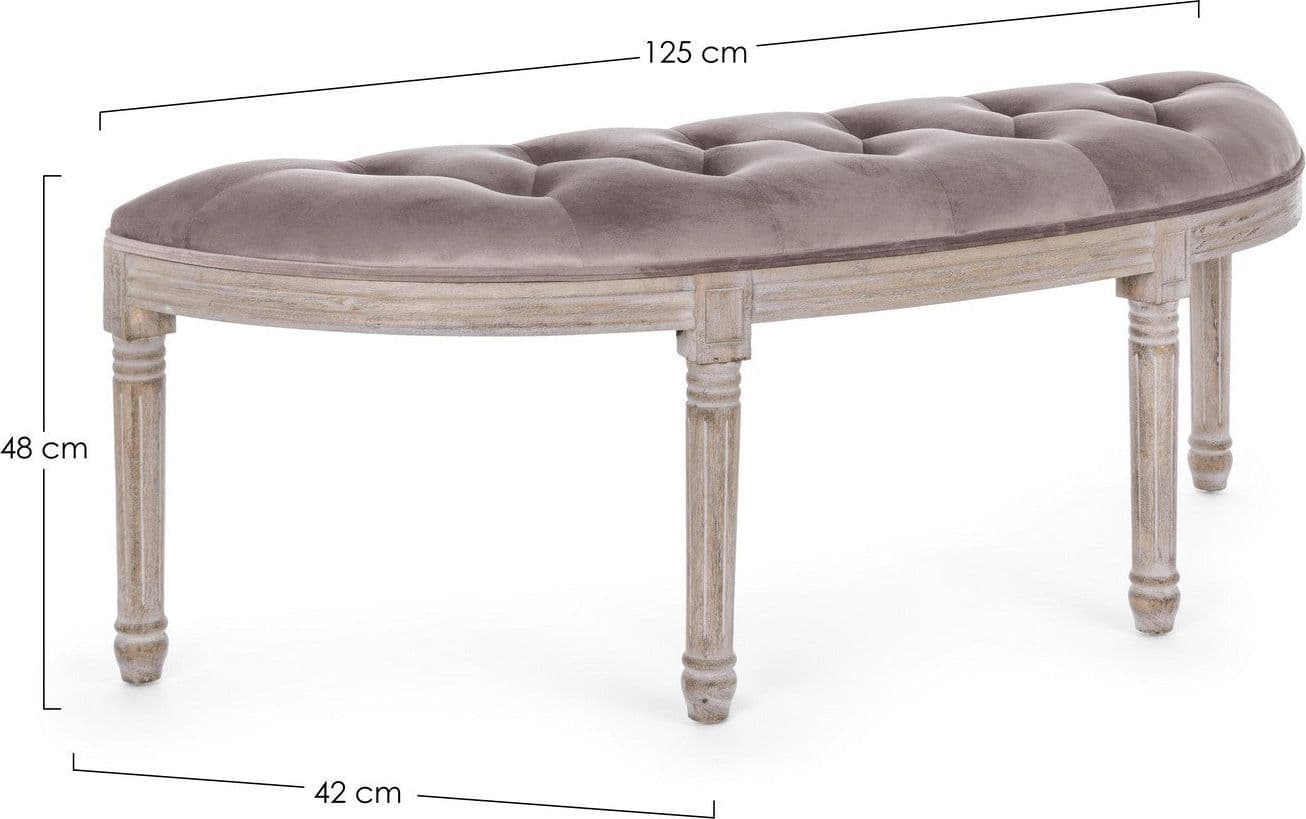 Panca "Tilde" per interno, con Struttura In Legno Di Betulla E Rubberwood, da 125x42x48h cm in Panche contenitore Decor Space - Altamura, commercioVirtuoso.it