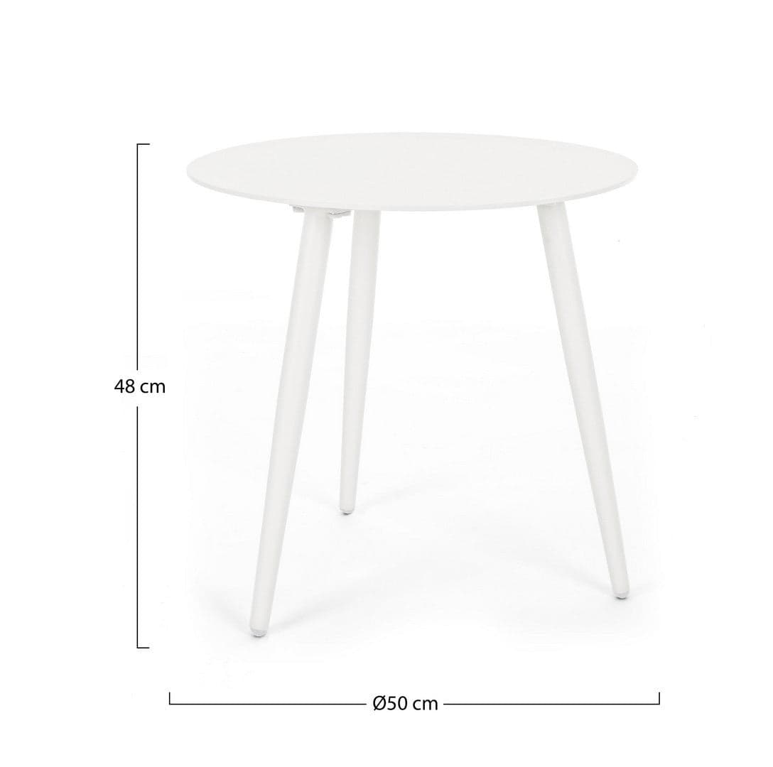 Tavolino ovale "Ridley" con struttura in alluminio per esterno e giardino, resistente - 22