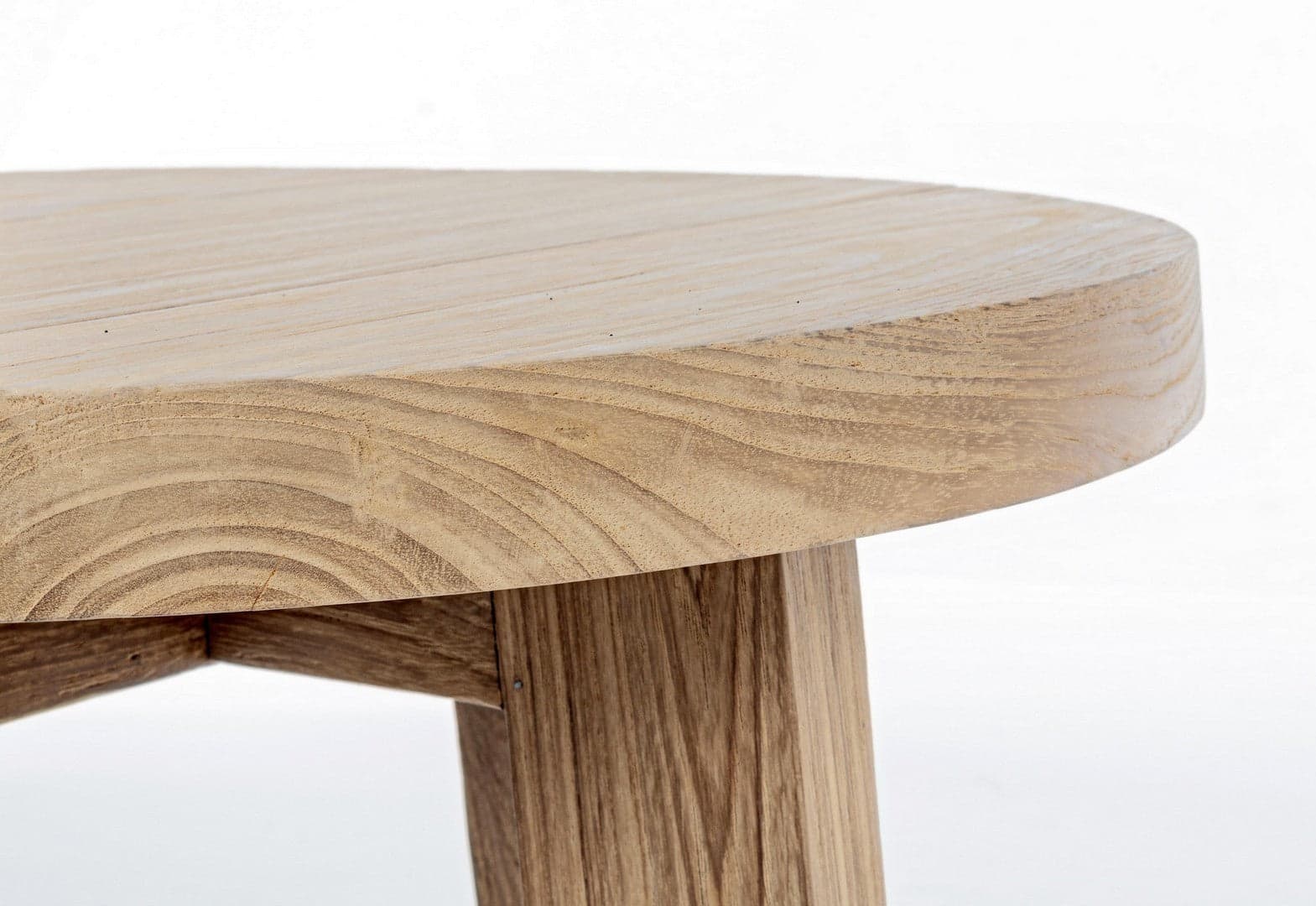 Tavolino rotondo "Bolivar" con struttura in legno di Teak per esterno in Tavoli standard Decor Space - Altamura, commercioVirtuoso.it