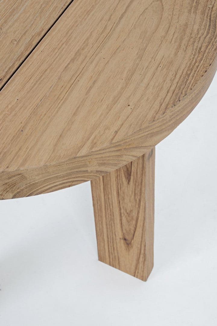 Tavolino rotondo "Bolivar" con struttura in legno di Teak per esterno in Tavoli standard Decor Space - Altamura, commercioVirtuoso.it