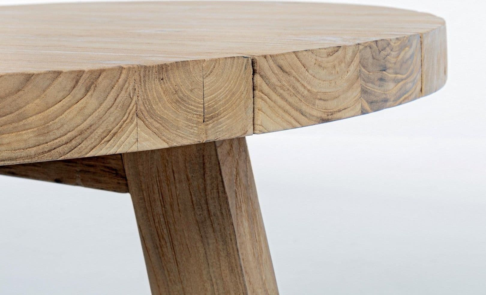 Tavolino rotondo "Bolivar" con struttura in legno di Teak per esterno in Tavoli standard Decor Space - Altamura, commercioVirtuoso.it