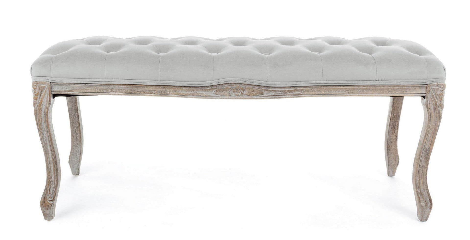 Panca "Mathilde" per interno, con Struttura In Legno Di Betulla E Rubberwood, da 110x36x47h cm in Panche contenitore Decor Space - Altamura, commercioVirtuoso.it