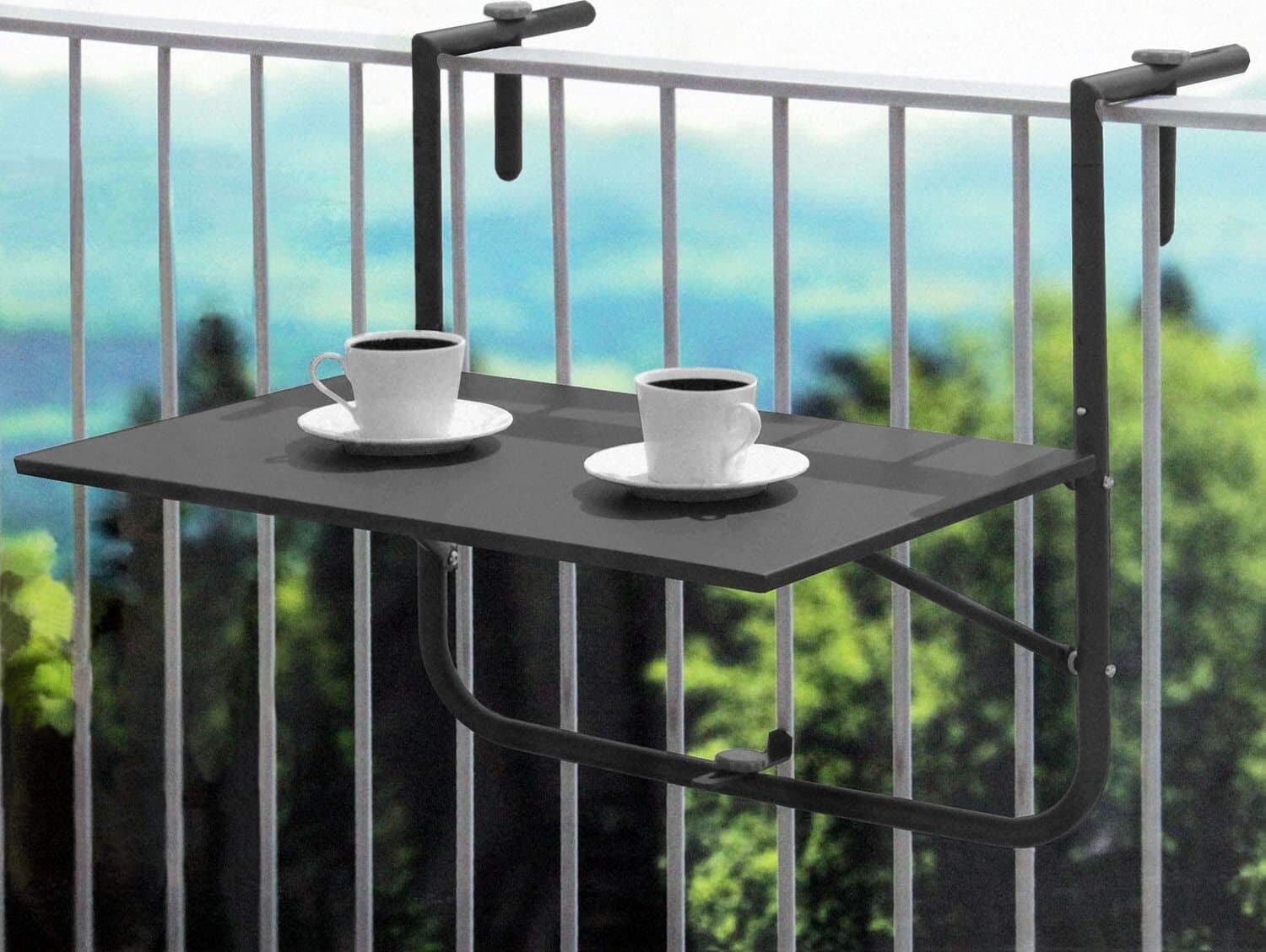 Tavolino pieghevole da balcone in acciaio verniciato 60 x 45 cm Giardino e giardinaggio/Arredamento da giardino e accessori/Tavoli e tavolini/Tavoli standard Decor Space - Altamura, Commerciovirtuoso.it