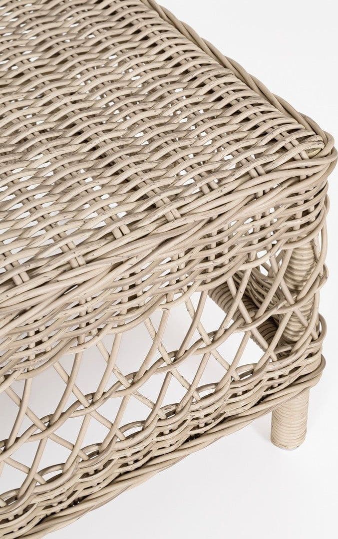Tavolino "Jupiter New", struttura in alluminio, intreccio in fibra sintetica, da 80 x 50 cm in Tavoli standard Decor Space - Altamura, commercioVirtuoso.it