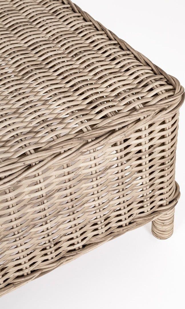 Tavolino "Aditya New" con struttura in alluminio verniciato per esterno, intreccio in fibra sintetica in Tavoli standard Decor Space - Altamura, commercioVirtuoso.it