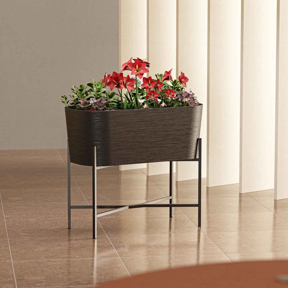 Supporto per vasi "Iron Stand" in metallo colore nero Giardino e giardinaggio/Attrezzi da giardino e attrezzature per l'irrigazione/Vasi e accessori per piante/Accessori/Portavasi Decor Space - Altamura, Commerciovirtuoso.it