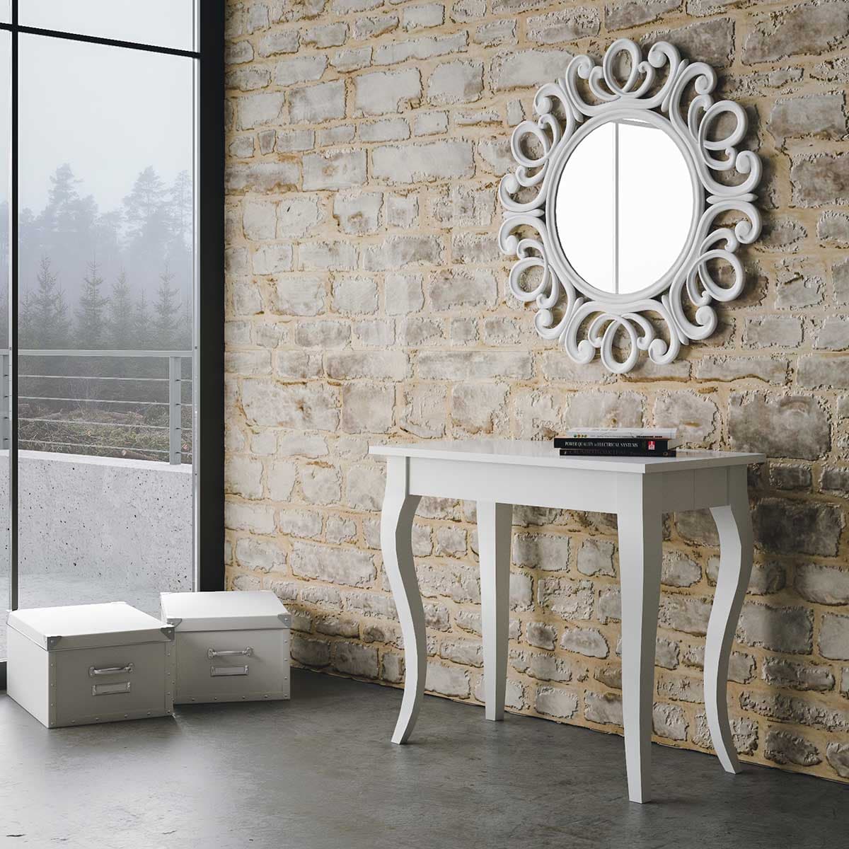 Tavolo consolle "Milano" allungabile in legno per sala da pranzo in Credenze Decor Space - Altamura, commercioVirtuoso.it