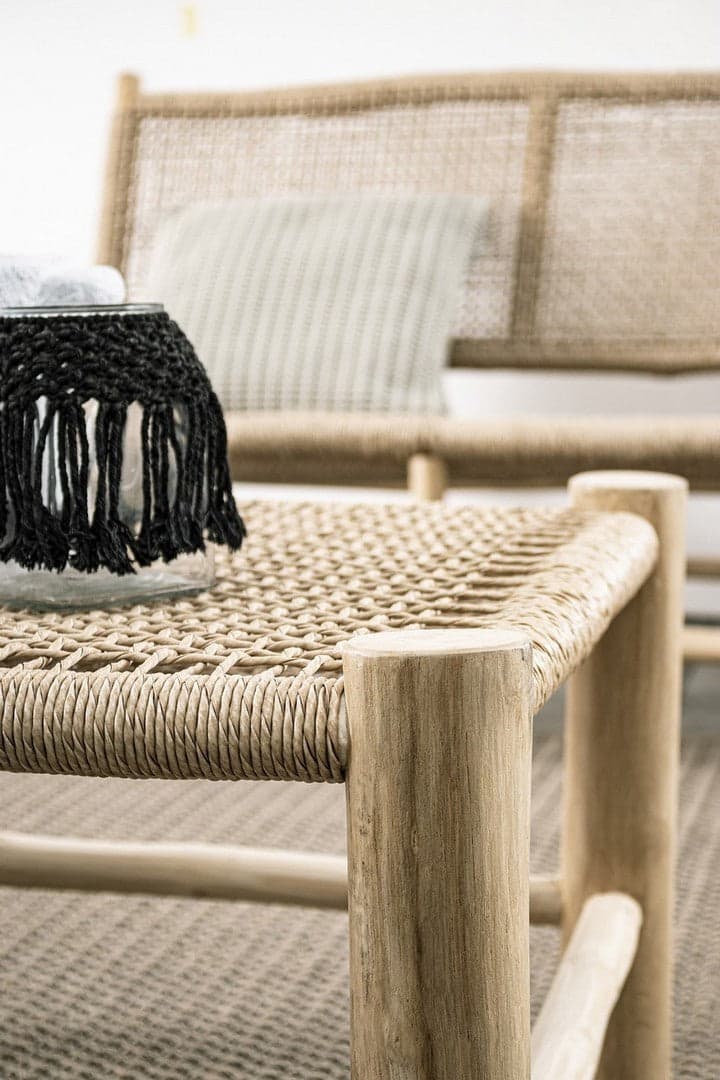 Tavolino "Lampok" con struttura in rami di Teak, per esterno, da 80 x 60 cm in Tavoli standard Decor Space - Altamura, commercioVirtuoso.it