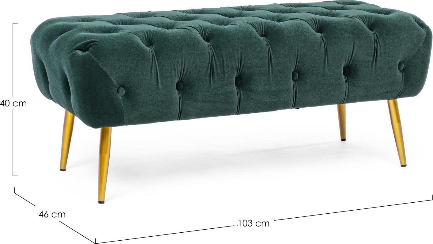 Panca "Giacinta" per interno, con Struttura In Mdf E Compensato, da 103x46x40h cm in Panche contenitore Decor Space - Altamura, commercioVirtuoso.it