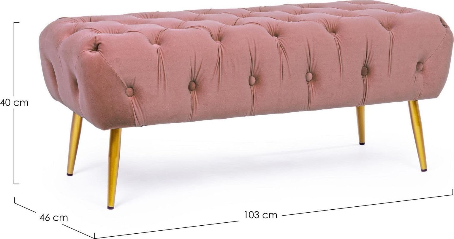 Panca "Giacinta" per interno, con Struttura In Mdf E Compensato, da 103x46x40h cm in Panche contenitore Decor Space - Altamura, commercioVirtuoso.it