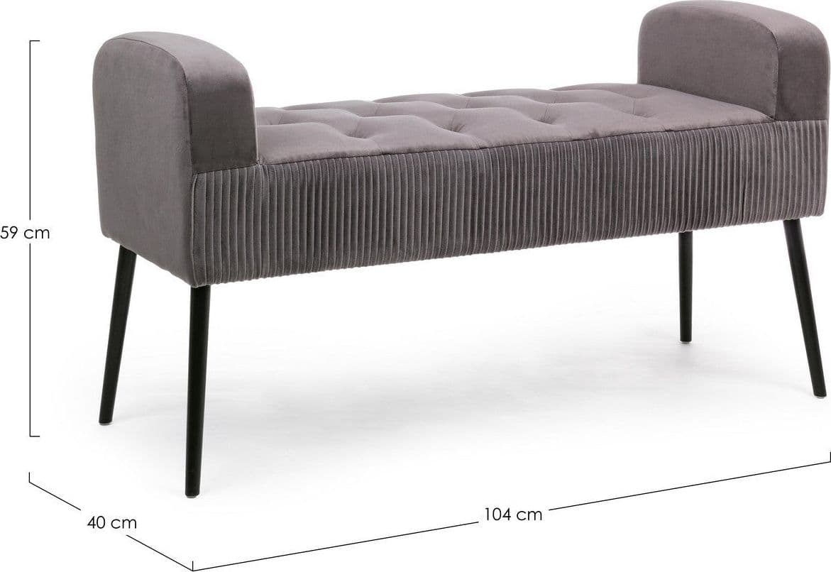 Panca "Odilon" per interno, con Struttura In Legno Di Pino, da 104x40x59h cm in Panche contenitore Decor Space - Altamura, commercioVirtuoso.it