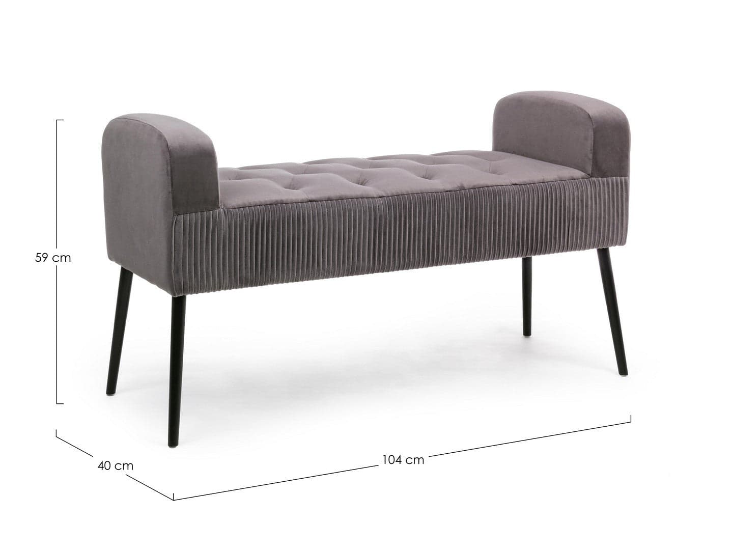 Panca "Odilon" per interno, con Struttura In Legno Di Pino, da 104x40x59h cm in Panche contenitore Decor Space - Altamura, commercioVirtuoso.it