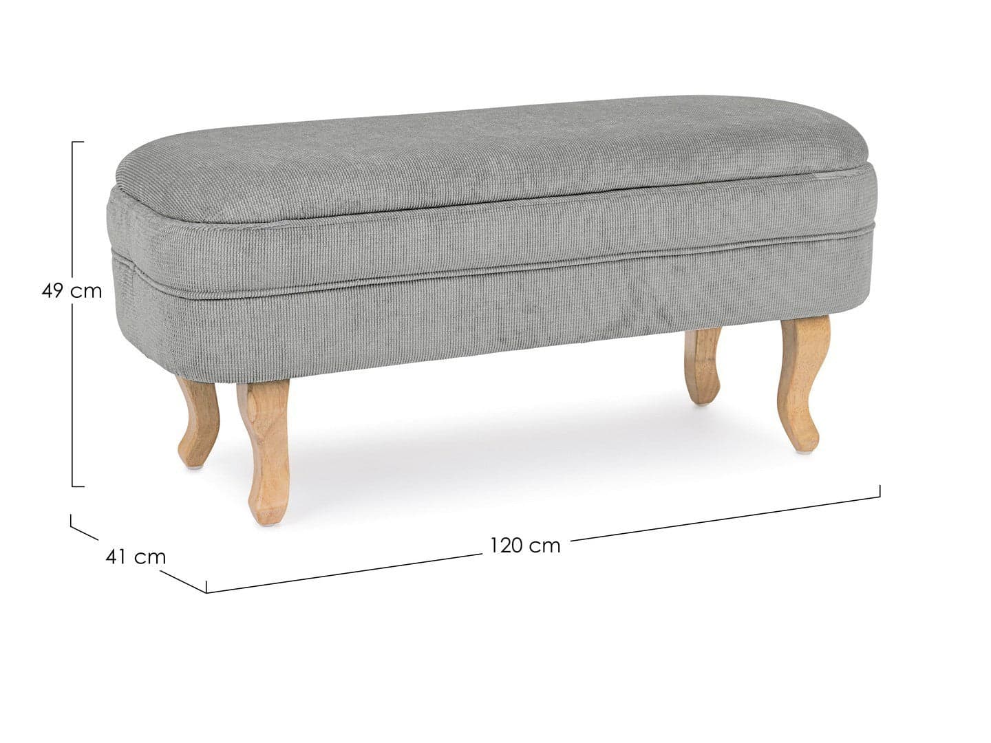 Panca Contenitore "Chenille" per interno, con Struttura In Legno Di Pino E Compensato, da 102x41x49h cm Casa e cucina/Arredamento/Ingresso/Panche contenitore Decor Space - Altamura, Commerciovirtuoso.it