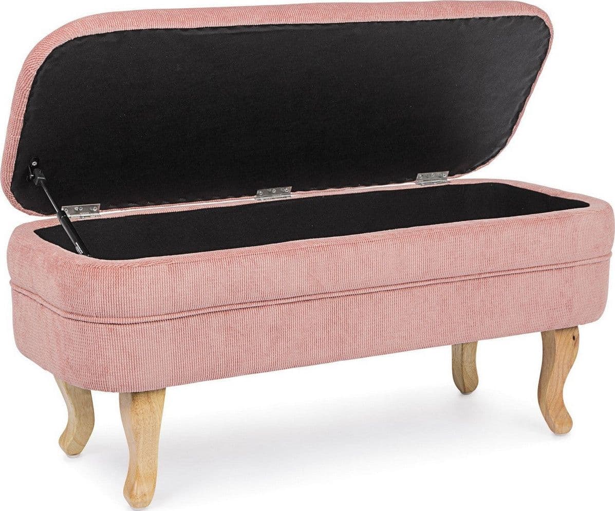 Panca Contenitore "Chenille" per interno, con Struttura In Legno Di Pino e Compensato, da 102x41x49h cm - 27