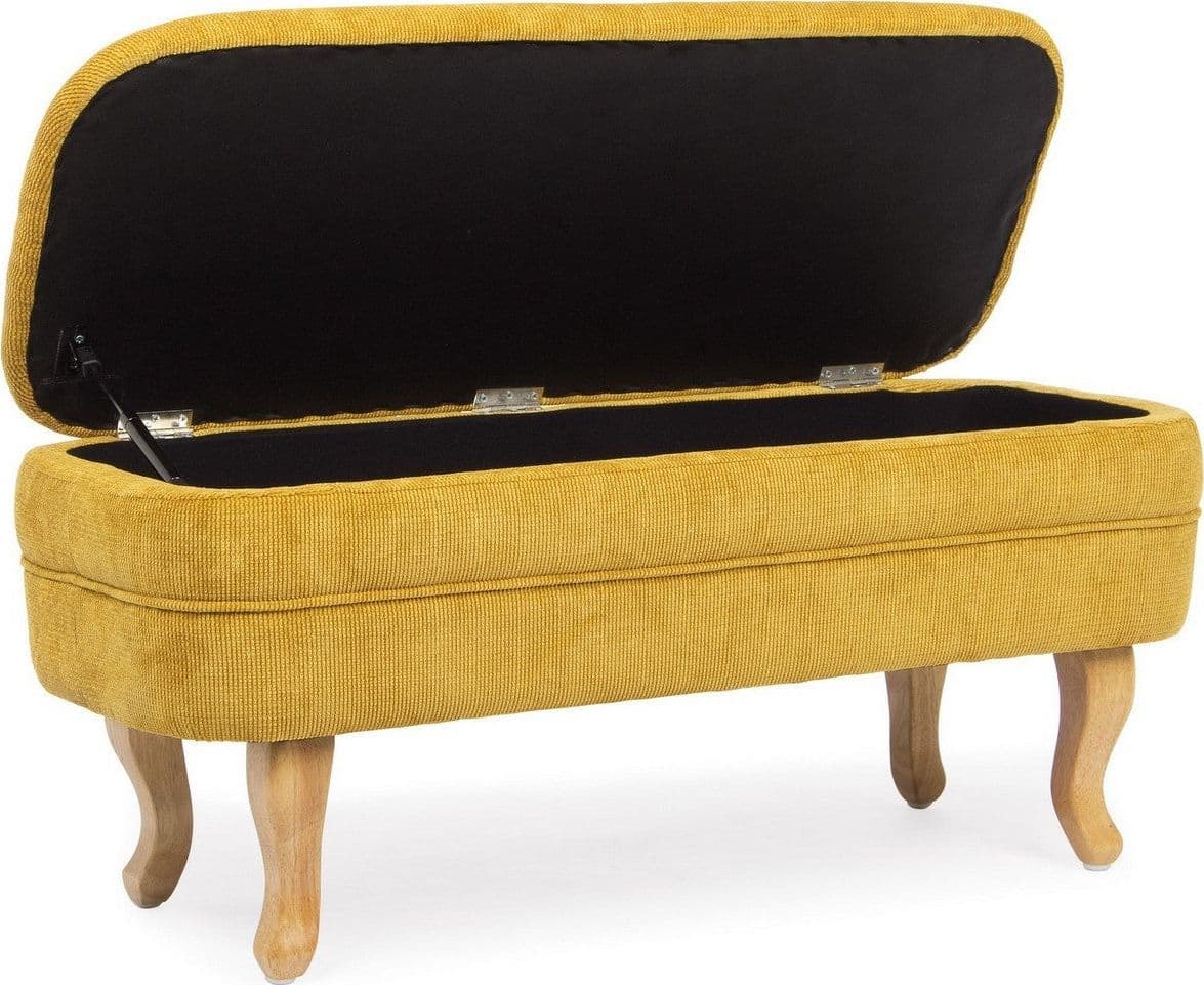 Panca Contenitore "Chenille" per interno, con Struttura In Legno Di Pino e Compensato, da 102x41x49h cm - 36