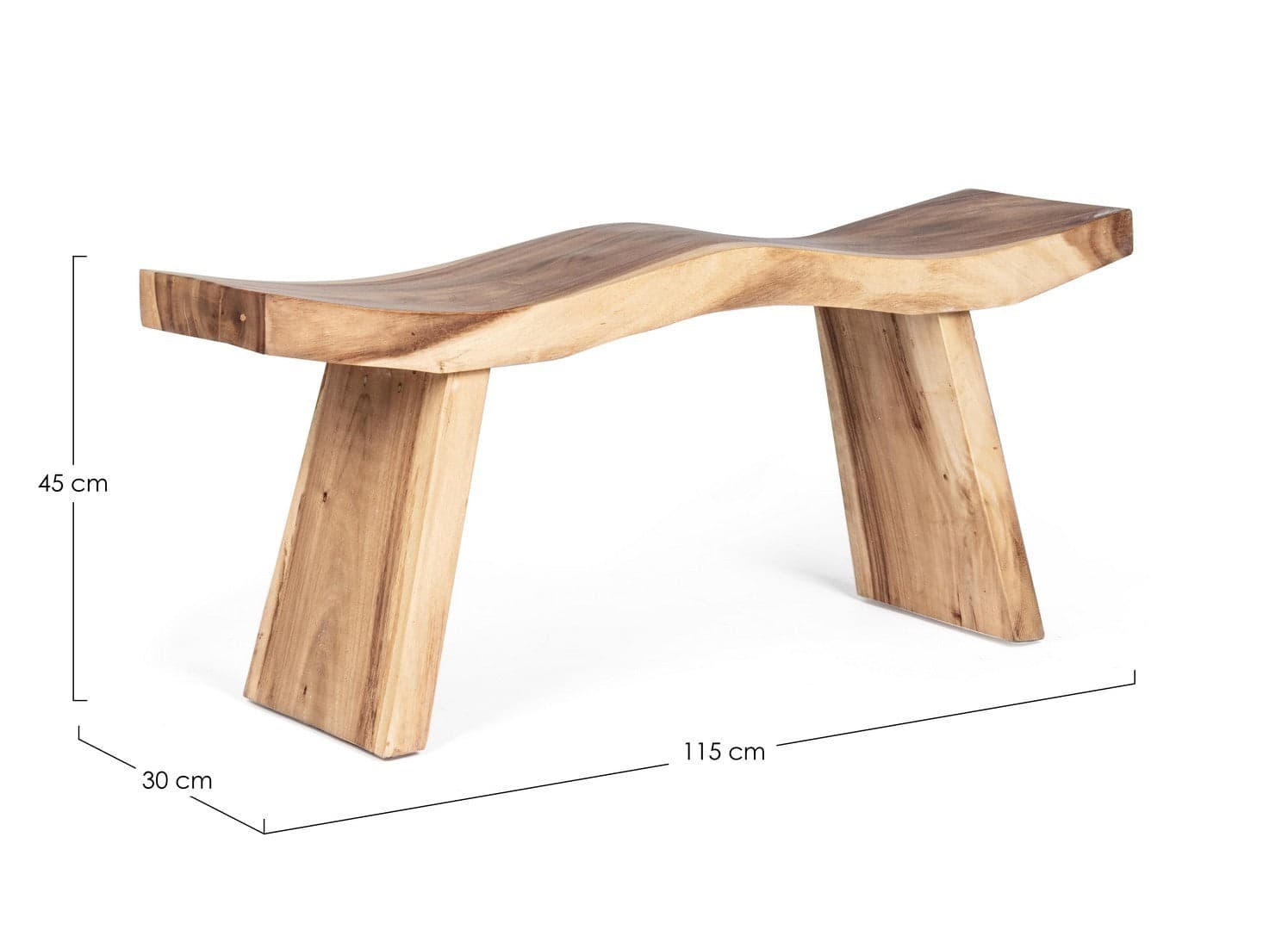 Panchetta "Welle" per interno, con Legno Di Suar Massiccio Con Finitura A Base Di Nitrocellulosa, da 115x30x45h cm Casa e cucina/Arredamento/Ingresso/Panche contenitore Decor Space - Altamura, Commerciovirtuoso.it