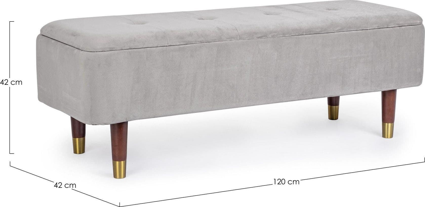 Panca Contenitore "Kira" per interno, con Struttura In Mdf E Compensato, da 120x42x42h cm in Panche contenitore Decor Space - Altamura, commercioVirtuoso.it