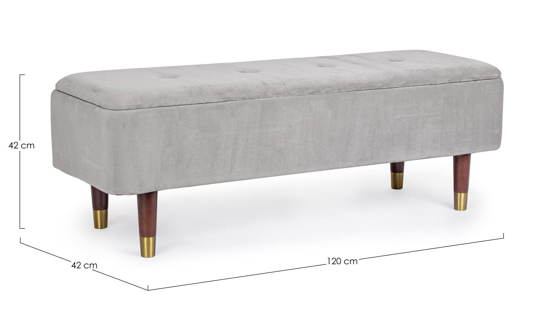 Panca Contenitore "Kira" per interno, con Struttura In Mdf E Compensato, da 120x42x42h cm in Panche contenitore Decor Space - Altamura, commercioVirtuoso.it