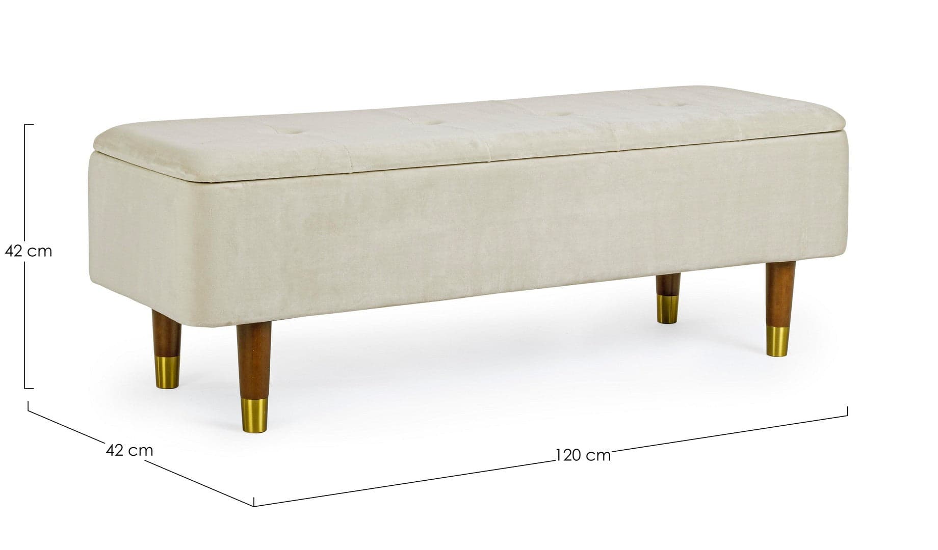 Panca Contenitore "Kira" per interno, con Struttura In Mdf E Compensato, da 120x42x42h cm in Panche contenitore Decor Space - Altamura, commercioVirtuoso.it