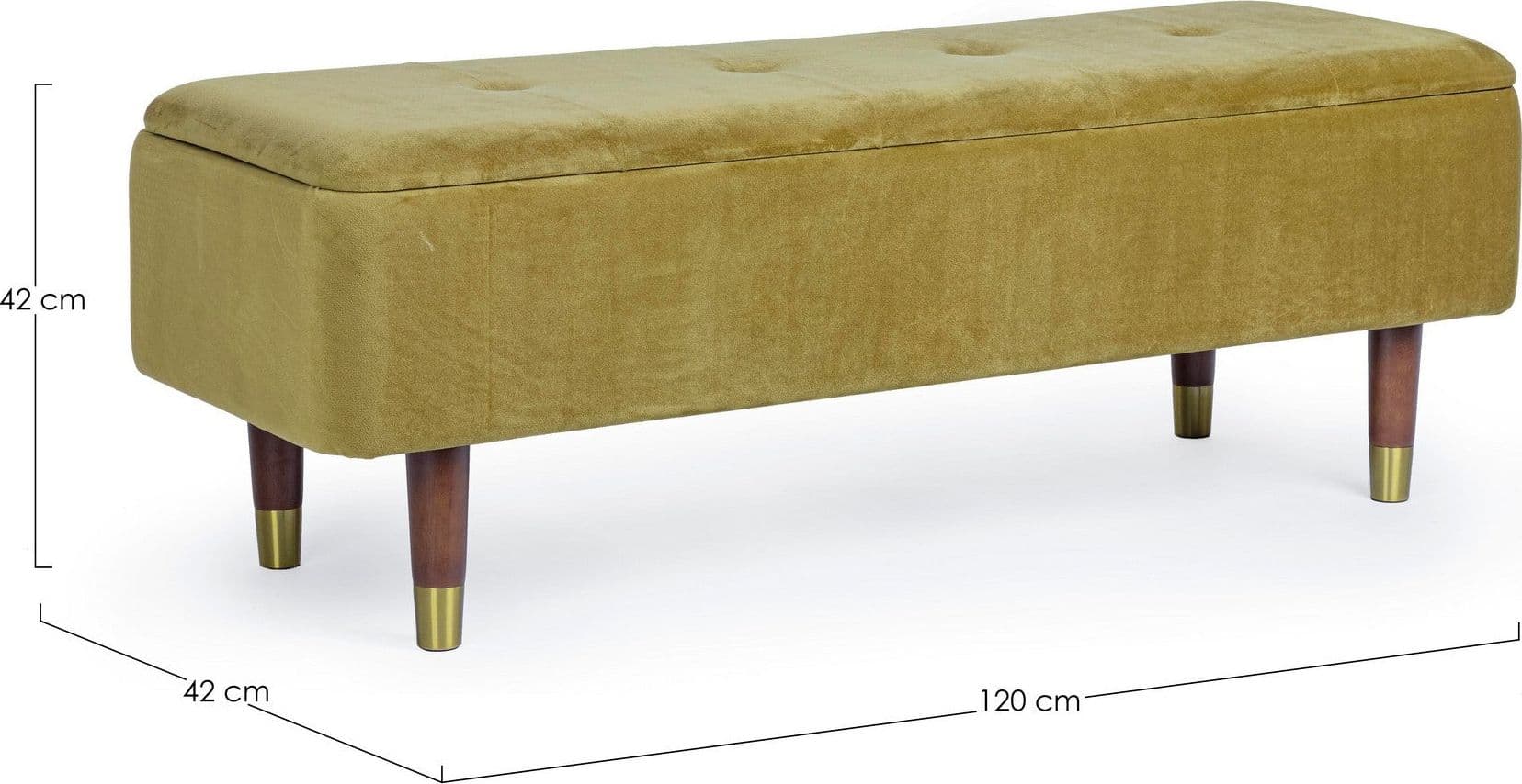 Panca Contenitore "Kira" per interno, con Struttura In Mdf E Compensato, da 120x42x42h cm in Panche contenitore Decor Space - Altamura, commercioVirtuoso.it